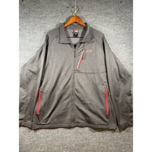 The North Face Full Zip Jacket Men's XXL Gray Longsleeve Pockets Outdoor/Hiking